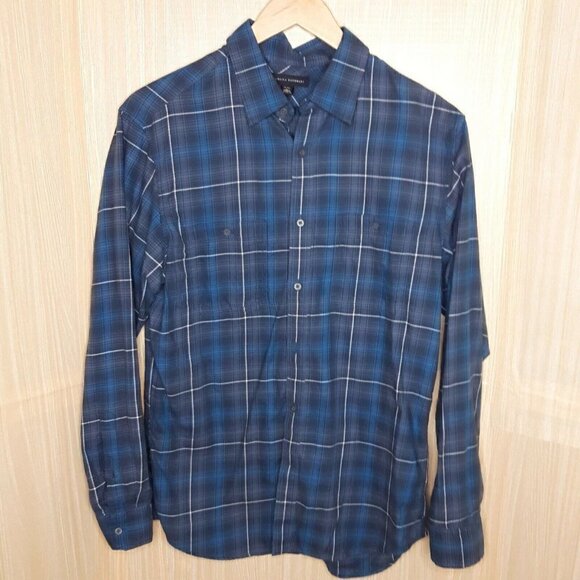 Banana Republic Other - Banana Republic Mens Blue Plaid Button Down Shirt Large